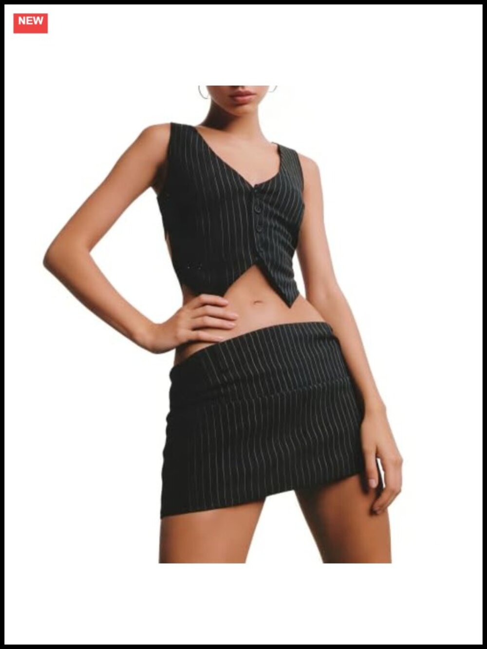 Slim Fit Halter V-Neck Tuxedo Waistcoat Women's Suit Vest Y2K Streetwear (80